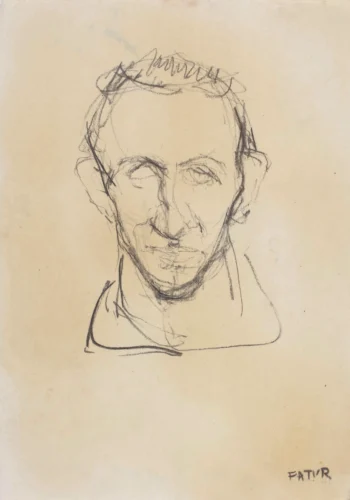 Sketches and Drawings 44 jfatur portret f h 70s XL
