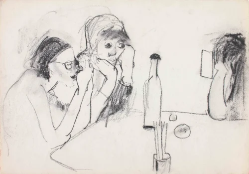 Sketches and Drawings 22 jfatur razgovor za stolom 70s XL